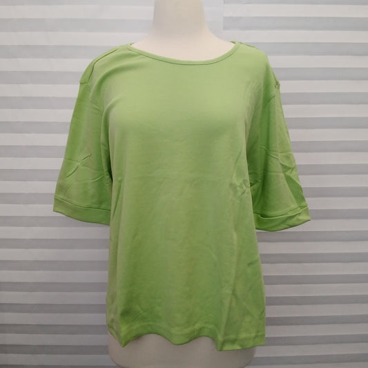 NWT - Serengeti Spring Green Elbow Sleeve Cuffed Knit Top - XL