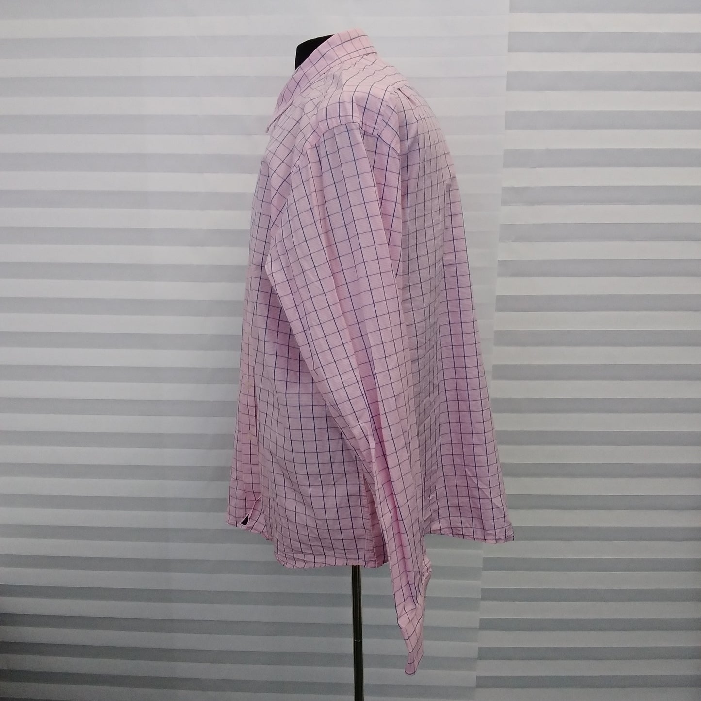 Untuckit Pink Blue Check Long Sleeve Button Up Shirt - XXL