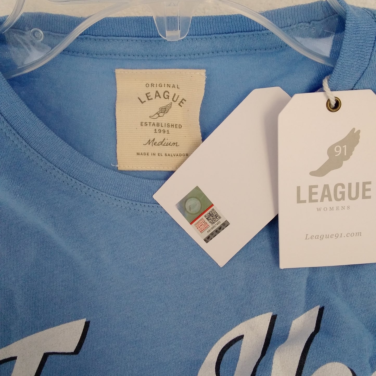 League 91 Blue Carolina Tar Heels Cropped Tee - M