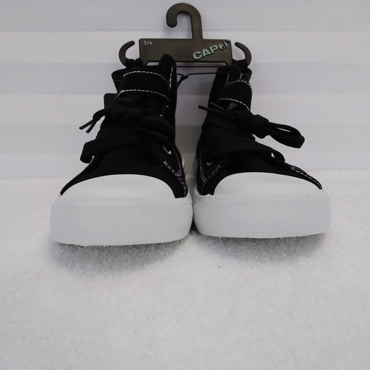 NWT - Capelli Boy's Black Cap High Top Sneakers - Size: 3/4