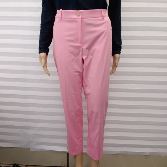 NWT - Ann Taylor pink The Cotton Crop Mid Rise Pants - 6