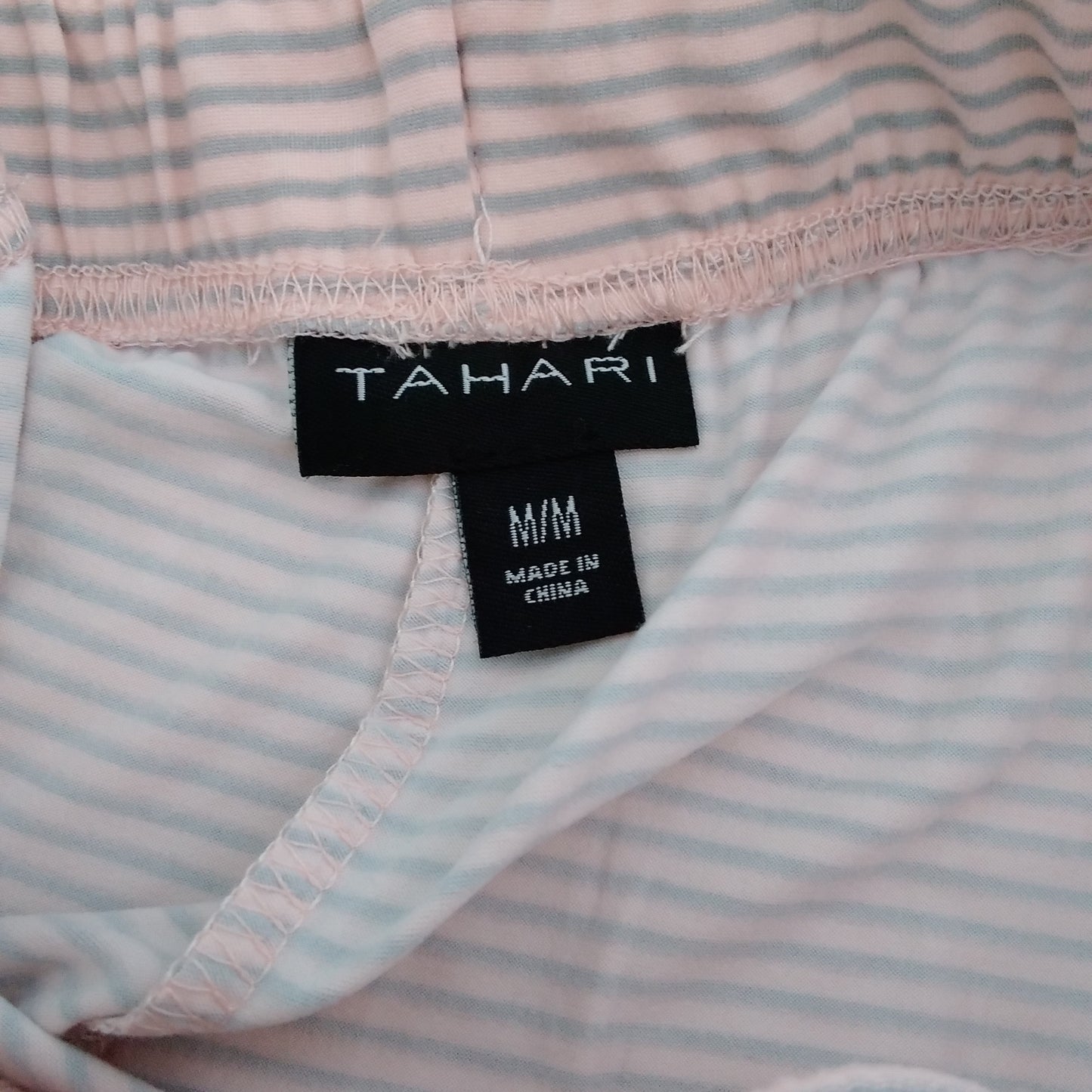 NWOT - Tahari Pink/Gray Stripe Pajama Lounge Pants - Size: M