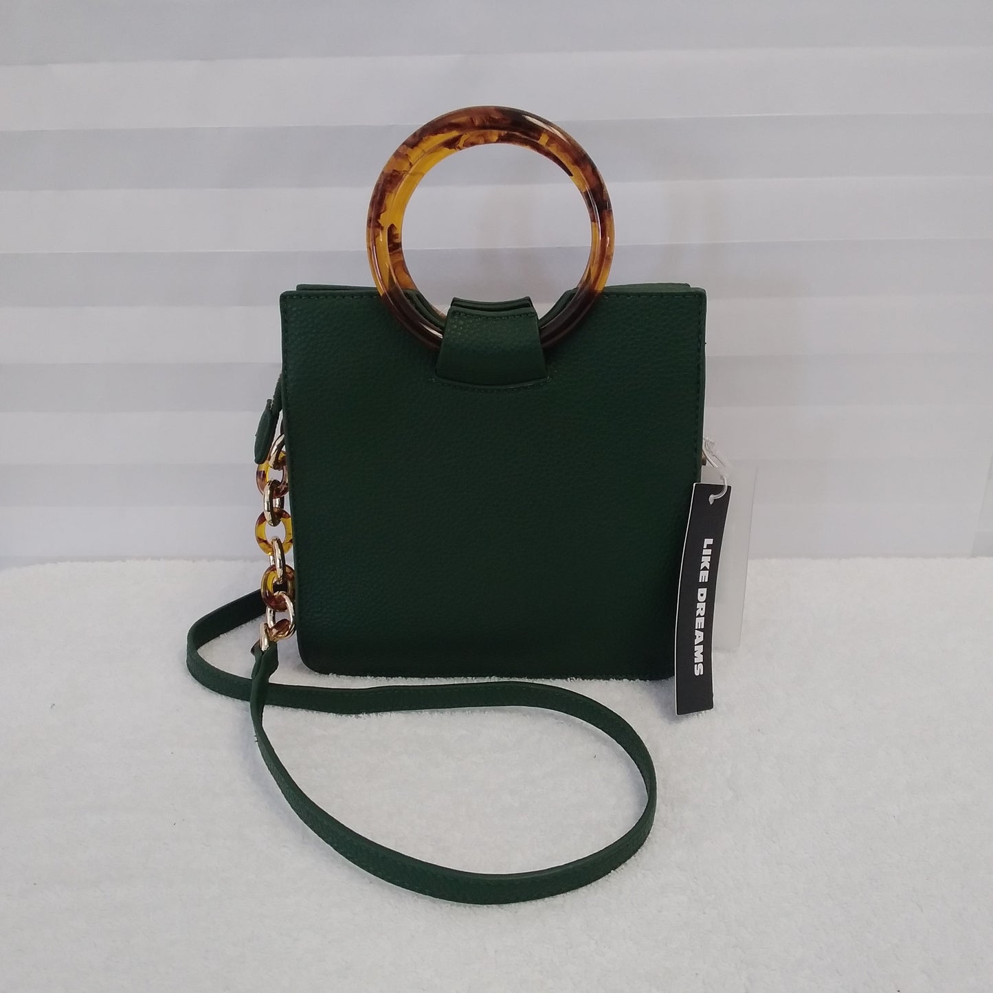 NWT - Like Dreams Hunter Green Round Handle Crossbody Bag