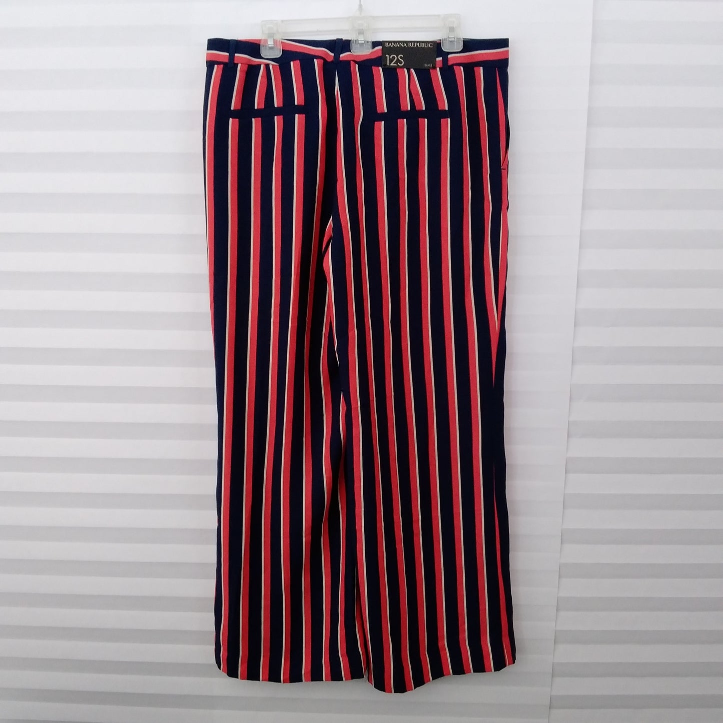 NWT - Banana Republic Red/White/Blue Striped Blake Wide Leg Pants - Size: 12S
