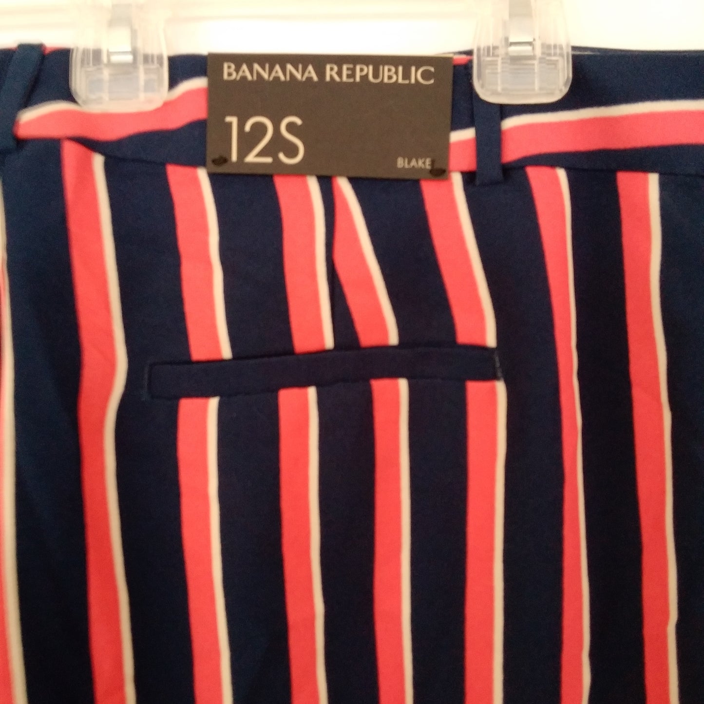 NWT - Banana Republic Red/White/Blue Striped Blake Wide Leg Pants - Size: 12S