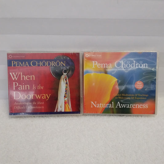 NIB - Natural Awareness & When Pain is the Doorway by Pema Chodron - Meditation CD Set (6 CD's Total)
