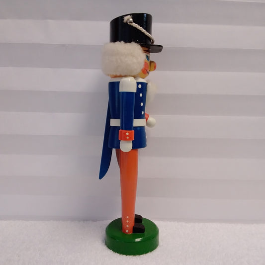 Vintage - Soldier Nutcracker Wearing a Blue Jacket and Orange Pants with Sword