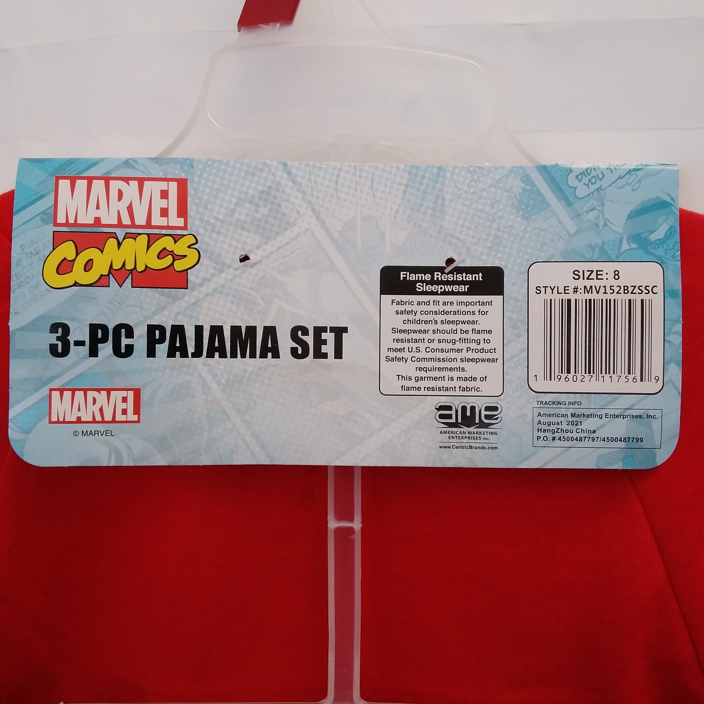 NWT Marvel Comics Spider Man 3 Piece Pajamas Set 8