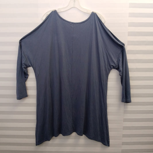NWT - Cato Plus Sportswear Blue Cold Shoulder Top - 18/20W