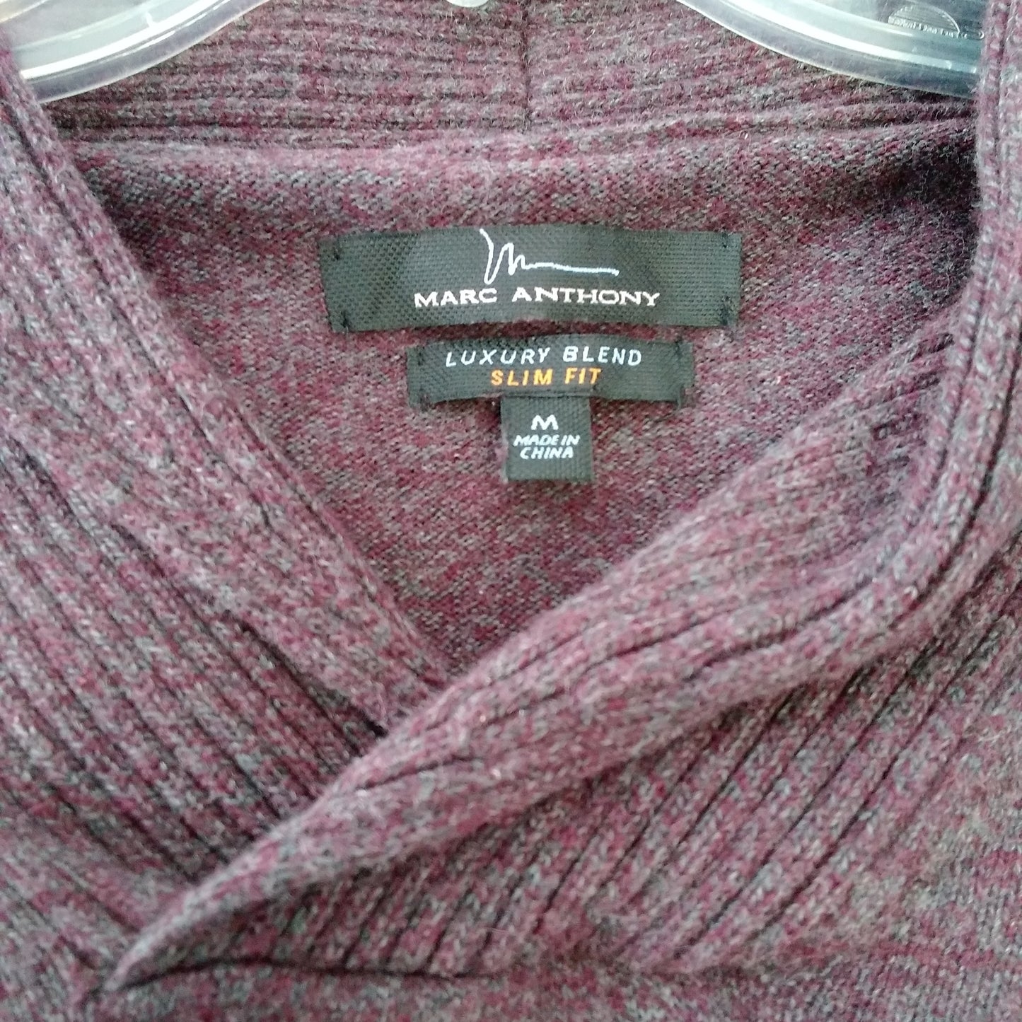 Marc Anthony purple Luxury Blend Shawl Collar Slim Fit Sweater - M