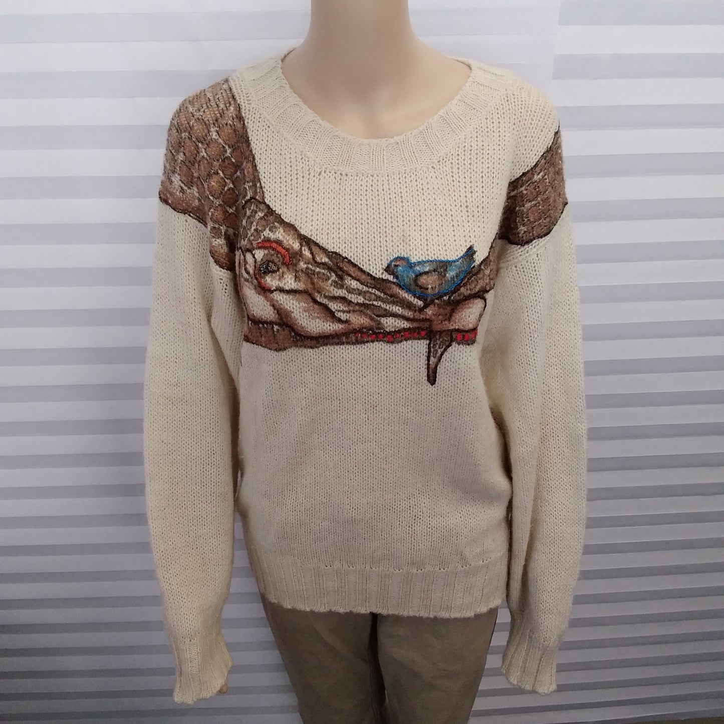 Rare 80's Krizia Maglia Alligator Sweater - Size 46 (US12)