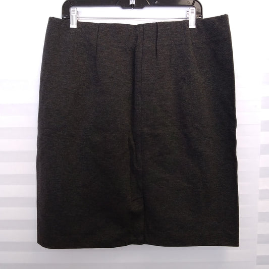 NWT - J. Jill Charcoal Grey Ponte Pencil Skirt - L