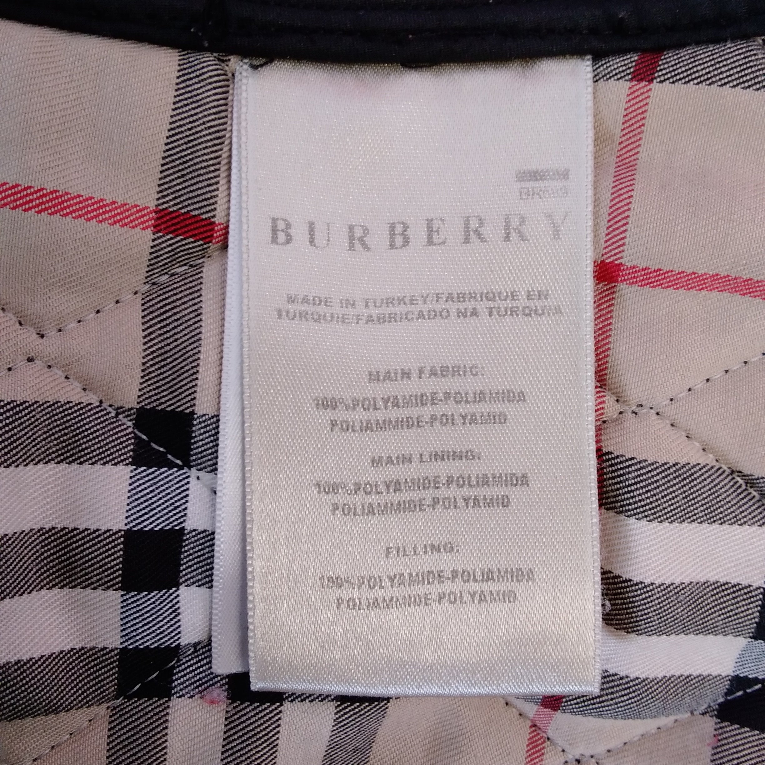 Burberry quilted jacket shop made in turkey