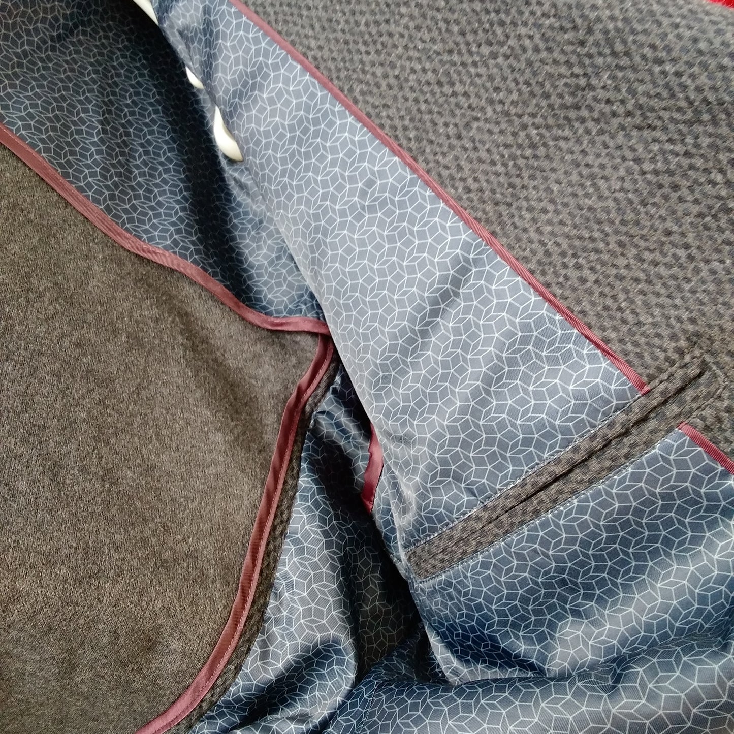 NWT - Johnston & Murphy Charcoal Textured Knit Blazer - Size L