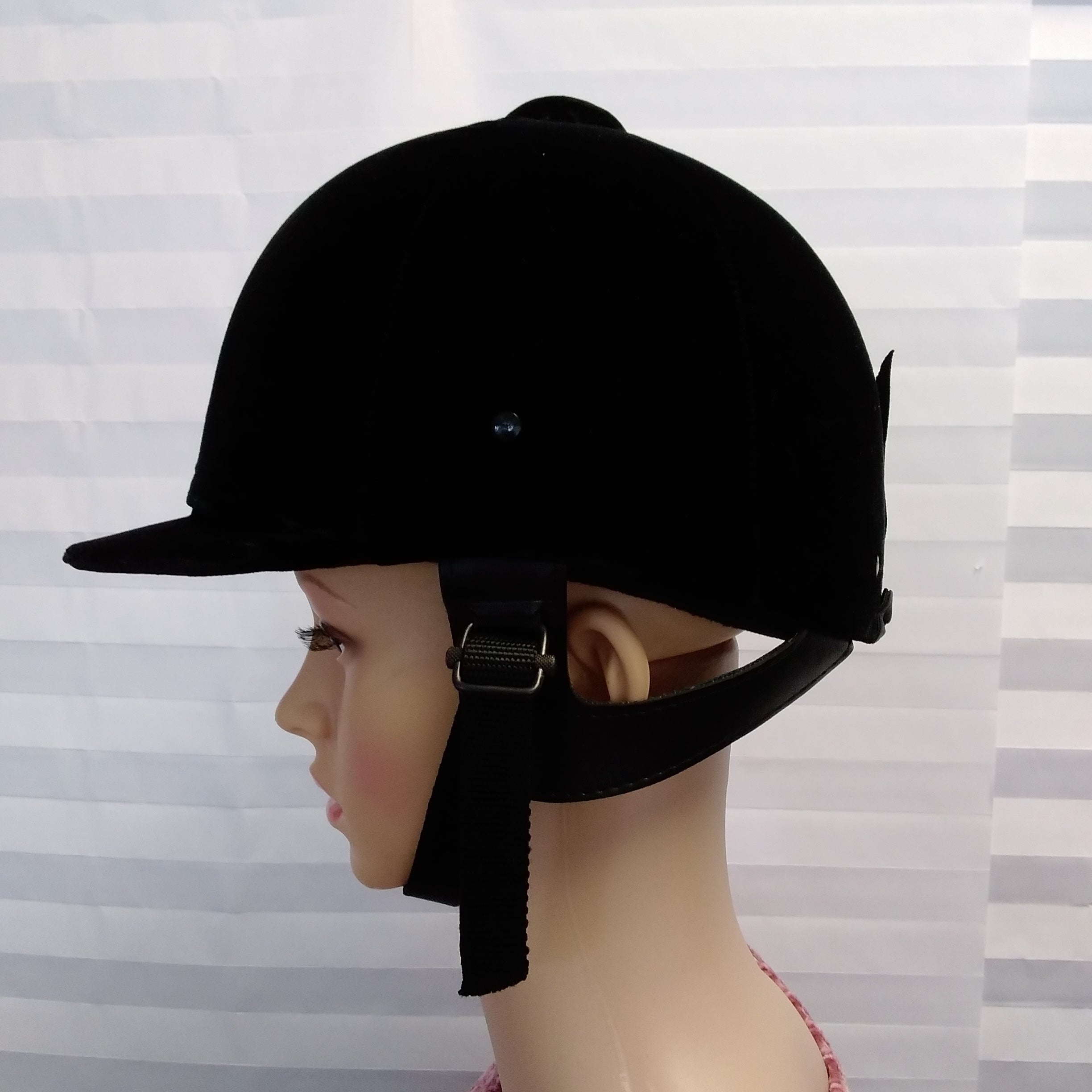 Glokes Riding Helmet Black Velvet Hard outlets Shell Equestrian Hat Size 6.5