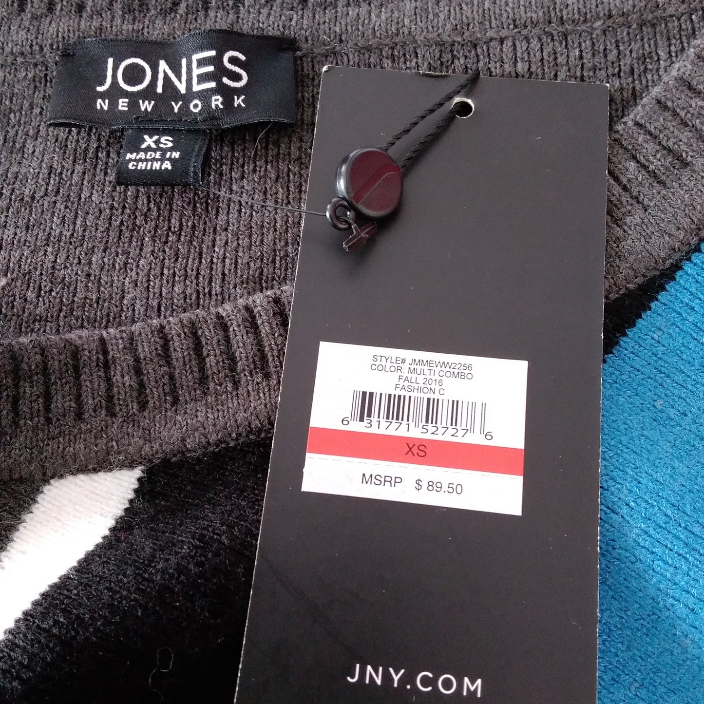 NWT - Jones New York Multi Combo Crew Neck Sweater - Size: XS