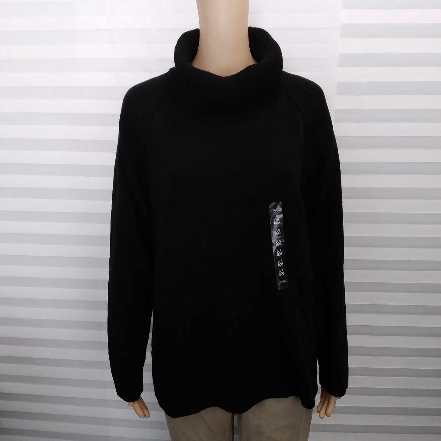 NWT - Kim Rogers Black Turtleneck Pullover Sweater - M