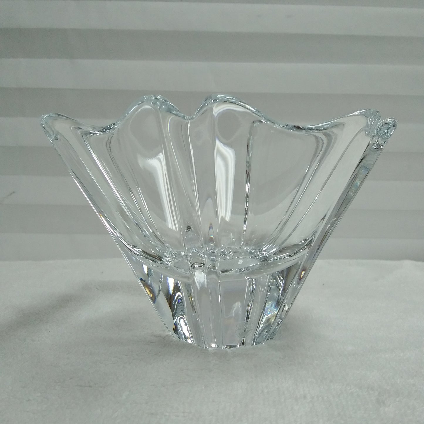 Orrefors Swedish Crystal Clear Candy Dish - (W) 7" x (H) 4.25"