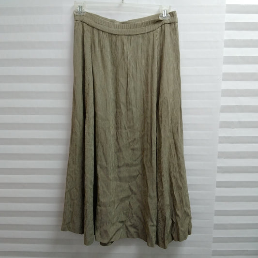 Vintage Carlo Moda Green Striped Button Up Skirt - 6
