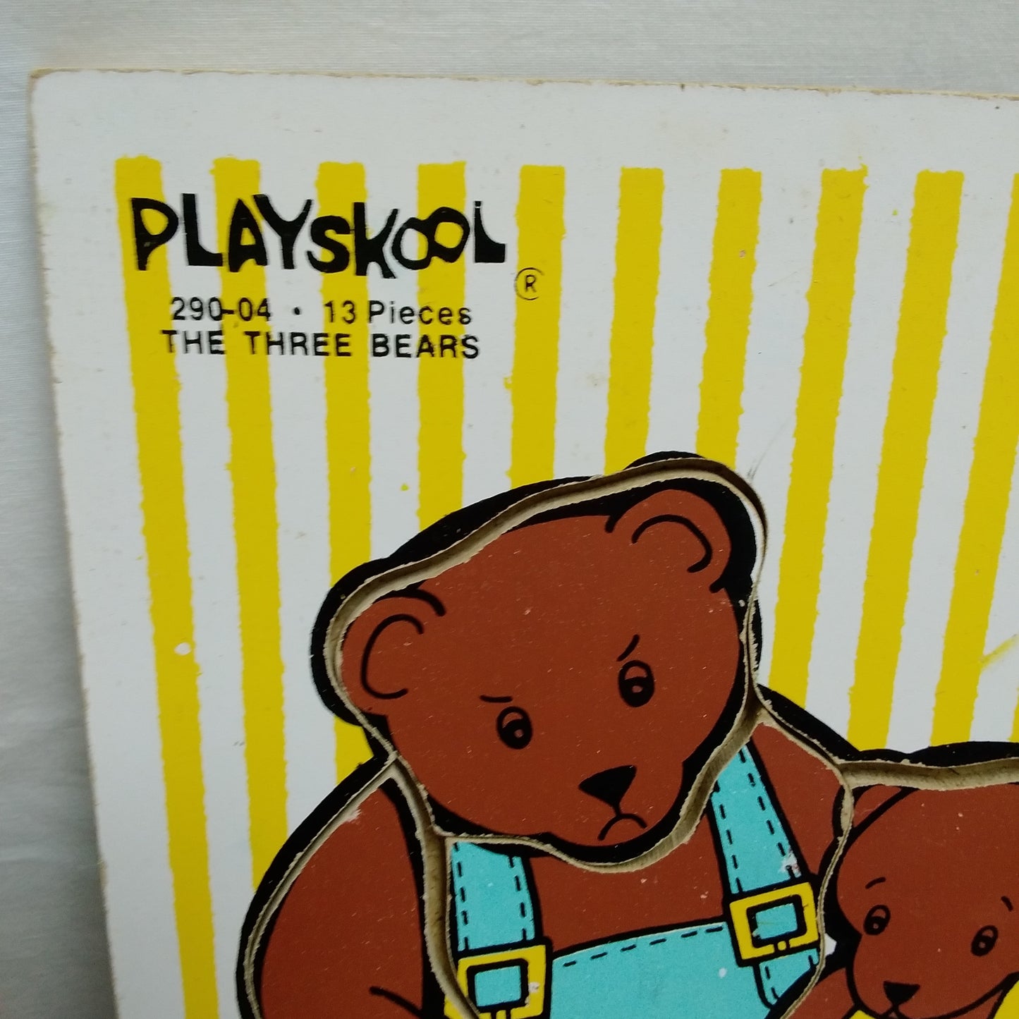 Vintage Playskool Wooden Puzzles - Lot of 3 (each puzzle is missing pieces)