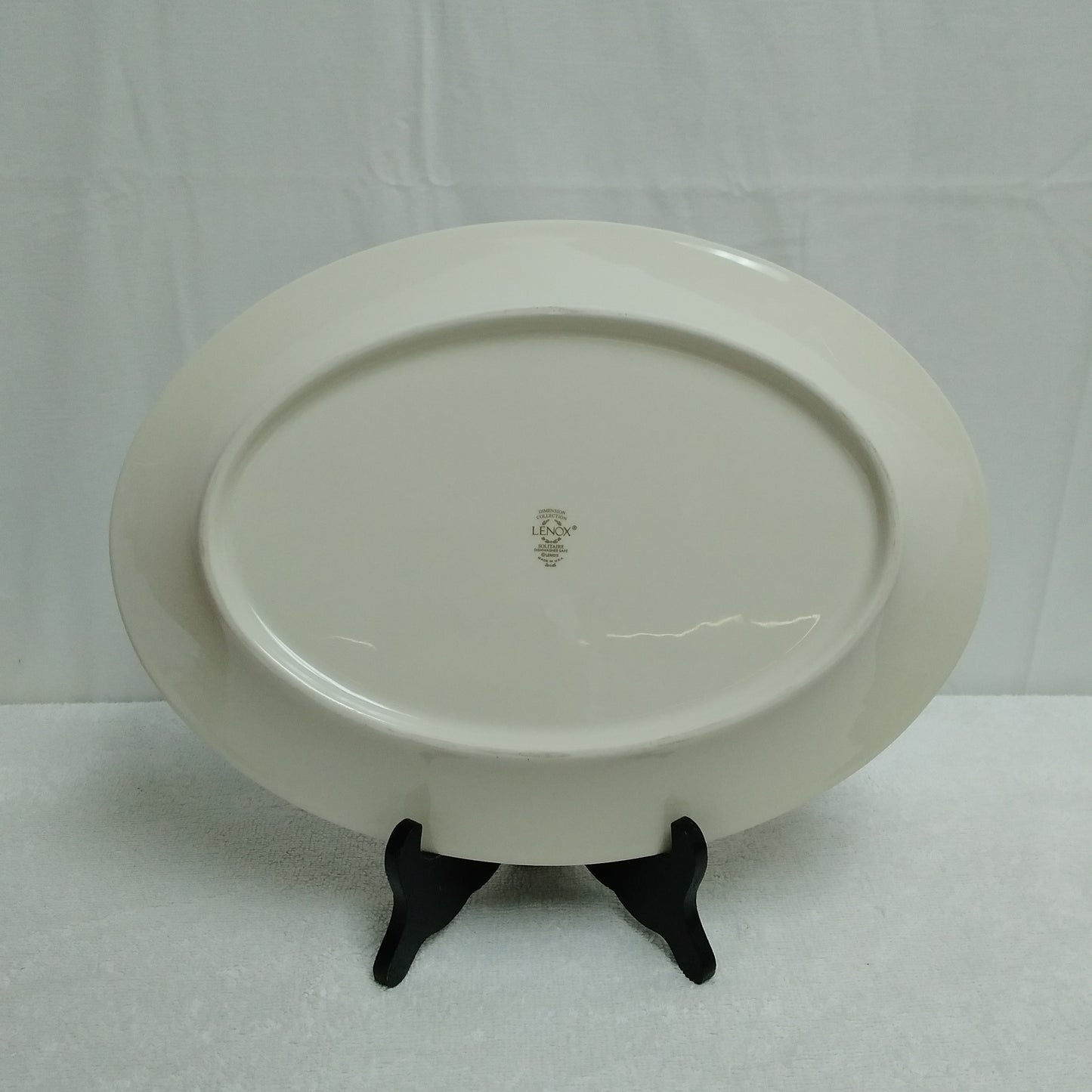 Lenox 13" Dimension Collection Solitaire Oval Serving Platter with Platinum Trim