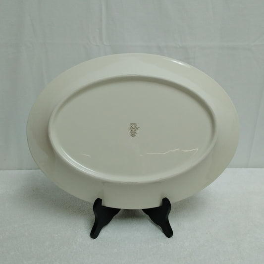 Lenox 13" Dimension Collection Solitaire Oval Serving Platter with Platinum Trim