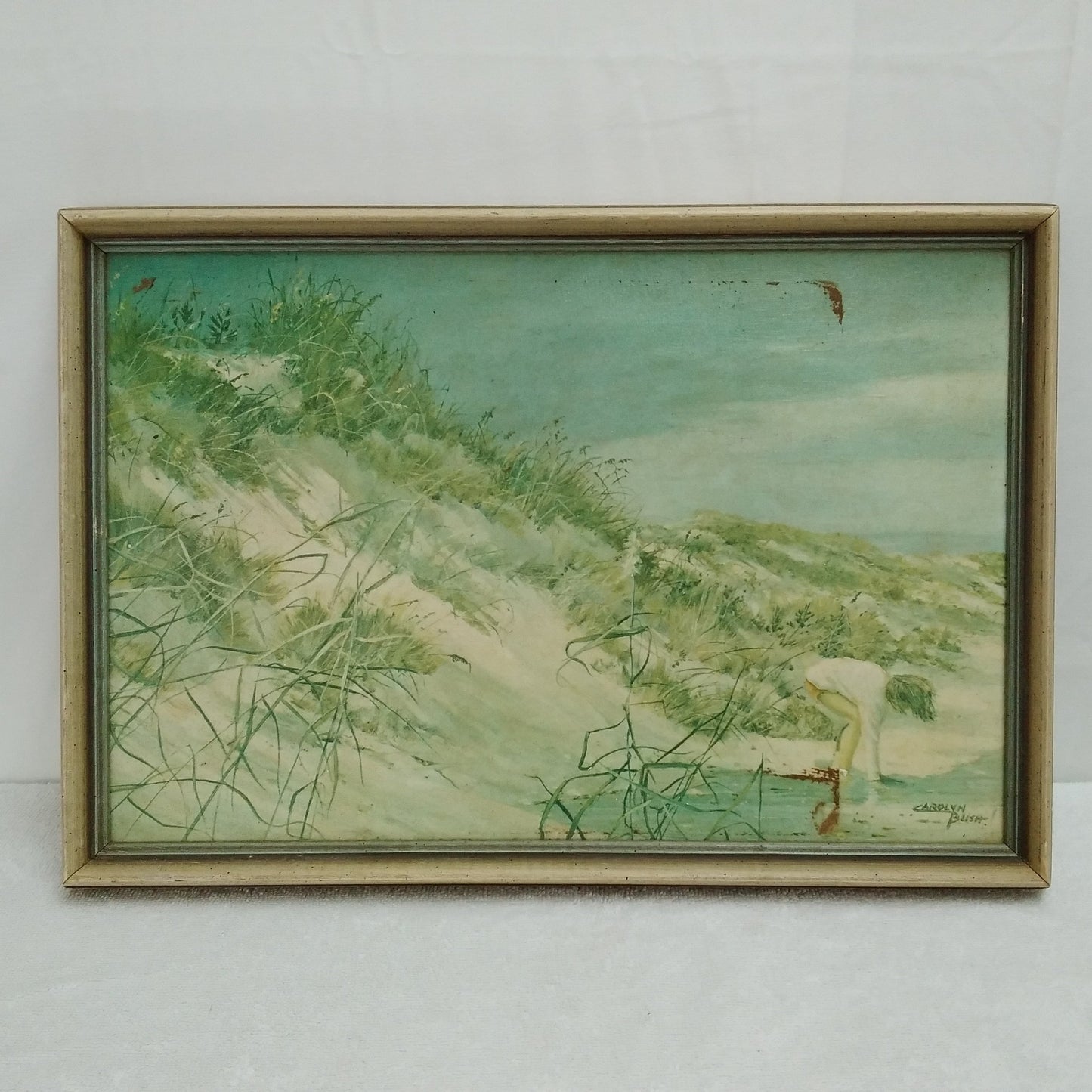 Carolyn Blish Original Signed and Framed Oil Painting -- "At the Beach"