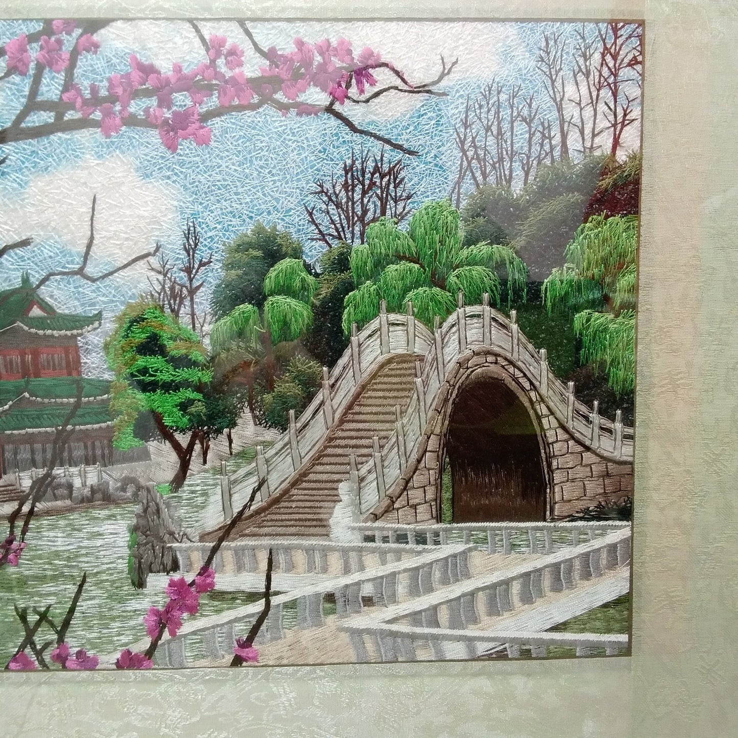 Antique Embroidery of Cheng Huang temple at Yu Yuan Park in Shanghai