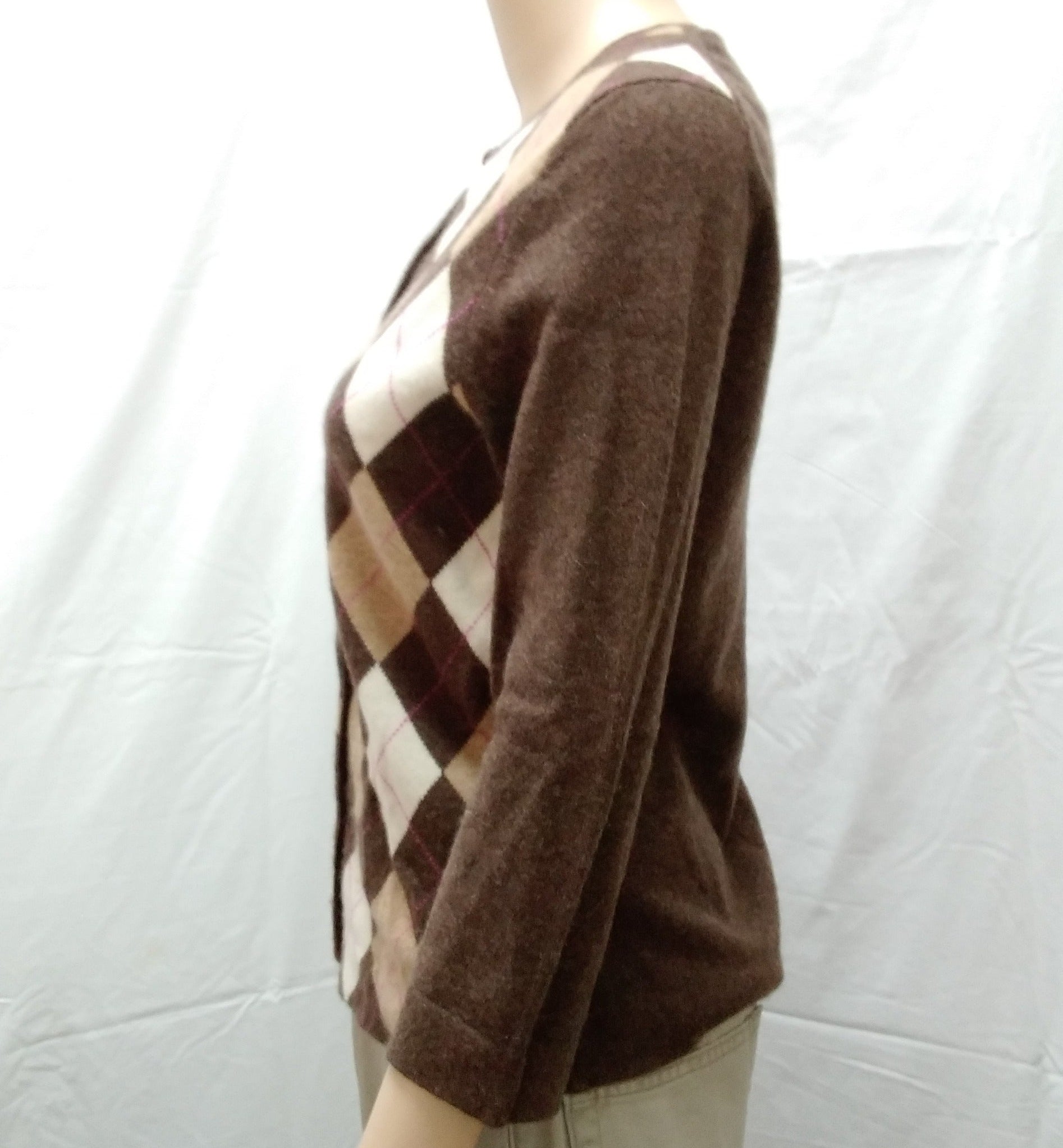 Argyle hot sale cashmere sweater