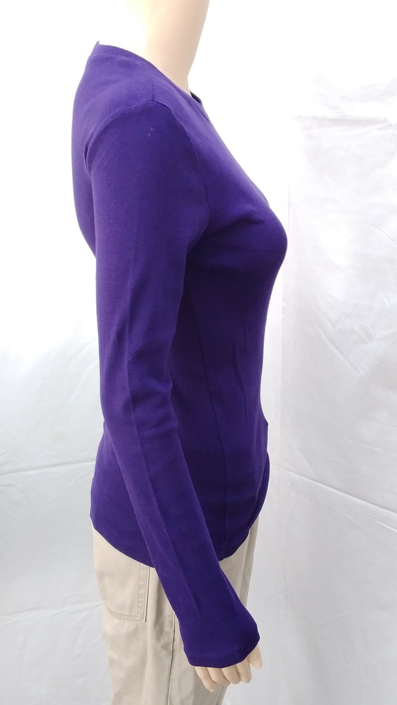 NWT -- Ralph Lauren Sport Women's Purple Cotton Crew Neck Sweater -- Size: S