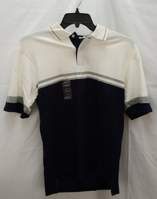 NWT -- Izod Navy White Polo Shirt -- S