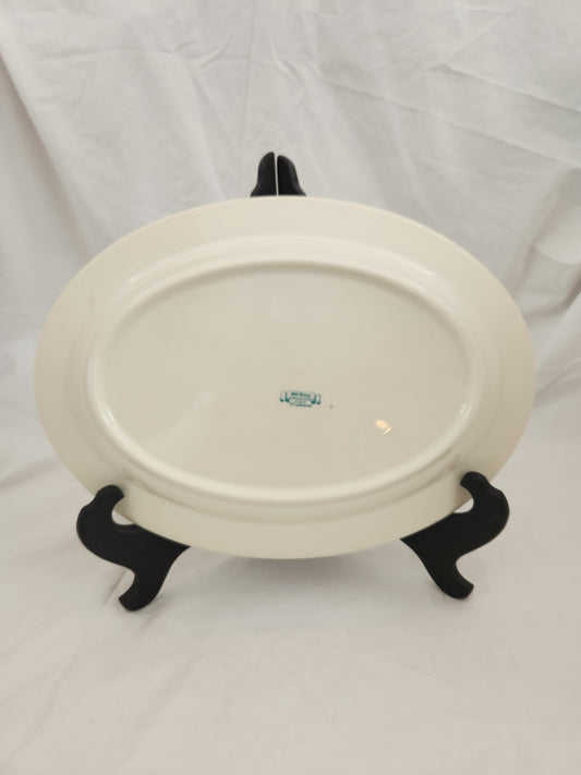 VTG - 12" Oval Serving Platter in Nimbus Platinum by Syracuse China