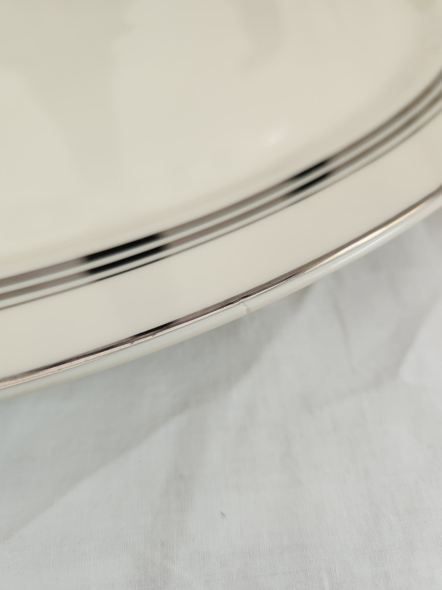 VTG - 12" Oval Serving Platter in Nimbus Platinum by Syracuse China
