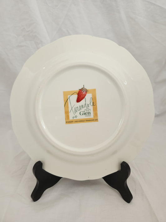 Redcurrant Canape Plate Farandole by FAIENCERIE DE GIEN