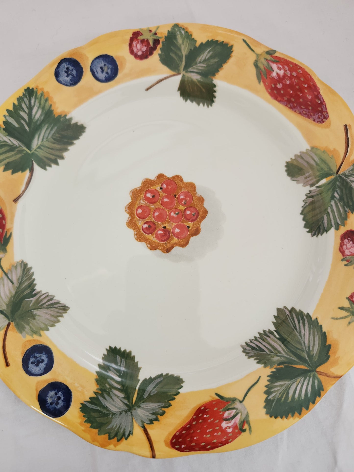 Redcurrant Canape Plate Farandole by FAIENCERIE DE GIEN