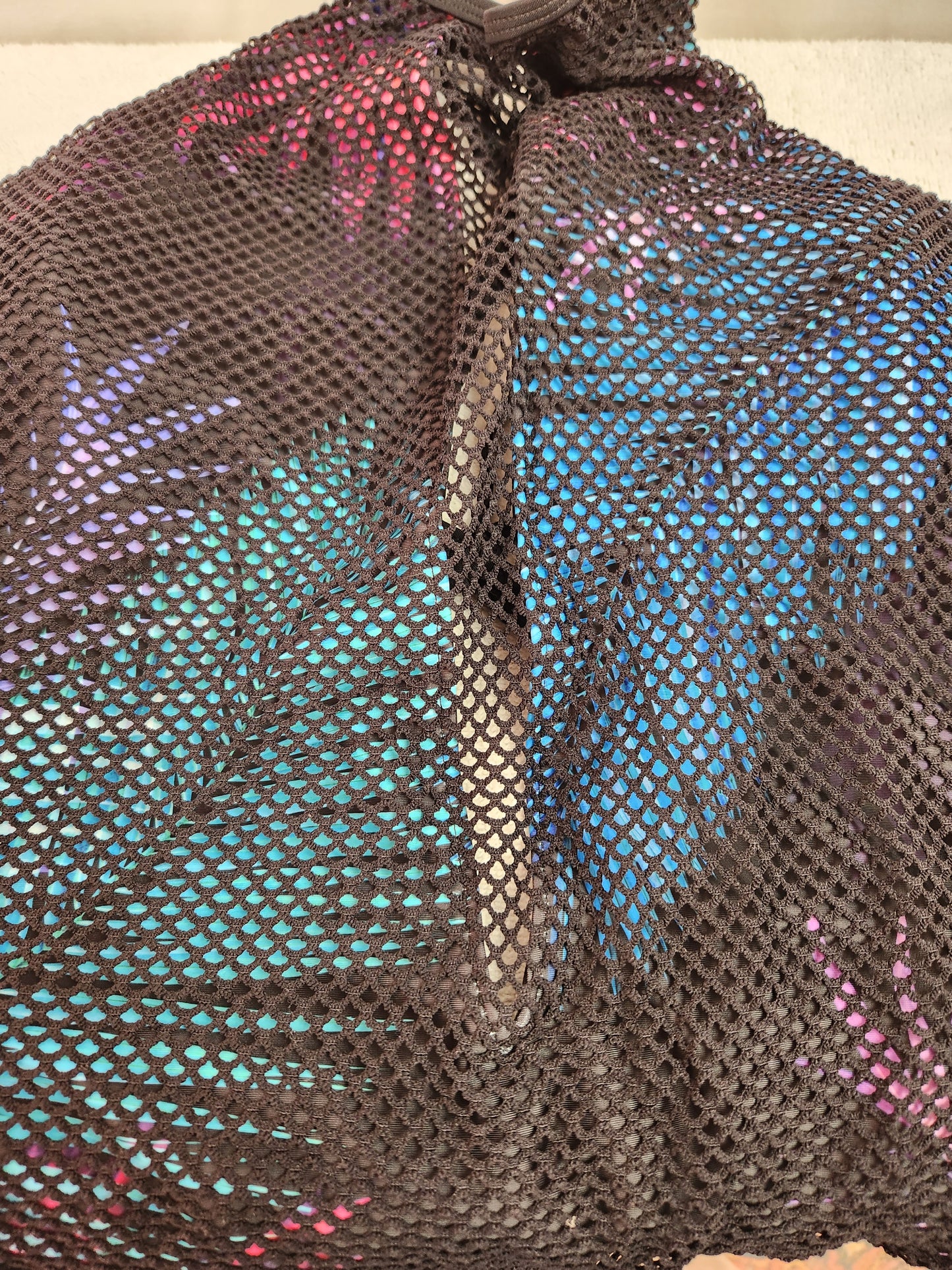 NWT - Swimsuits For All black print Fishnet One-Piece - 14