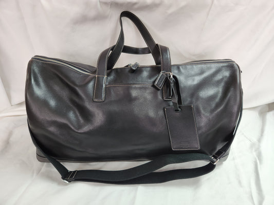 Coach Dark Brown 22" Glove Tanned Leather Duffle/Travel Bag #B1S-5402