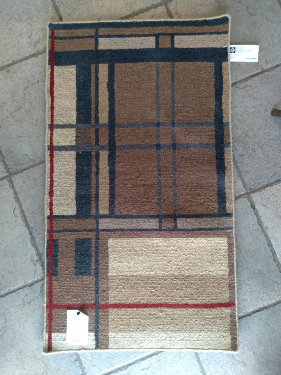 Handwoven Wool Rug - Made in India - NEW