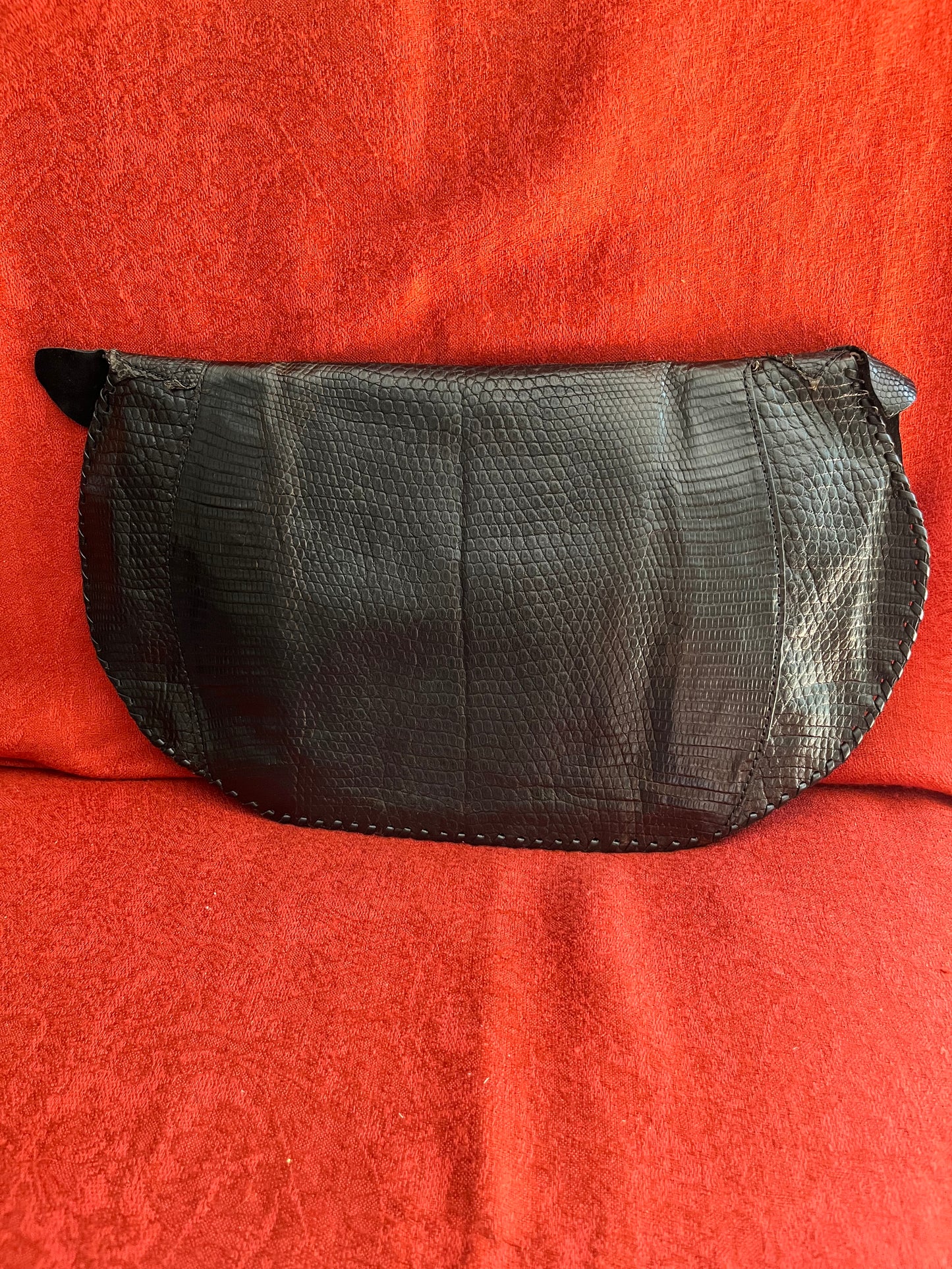 Vintage Ann Turk Lizard Leather Envelope Clutch