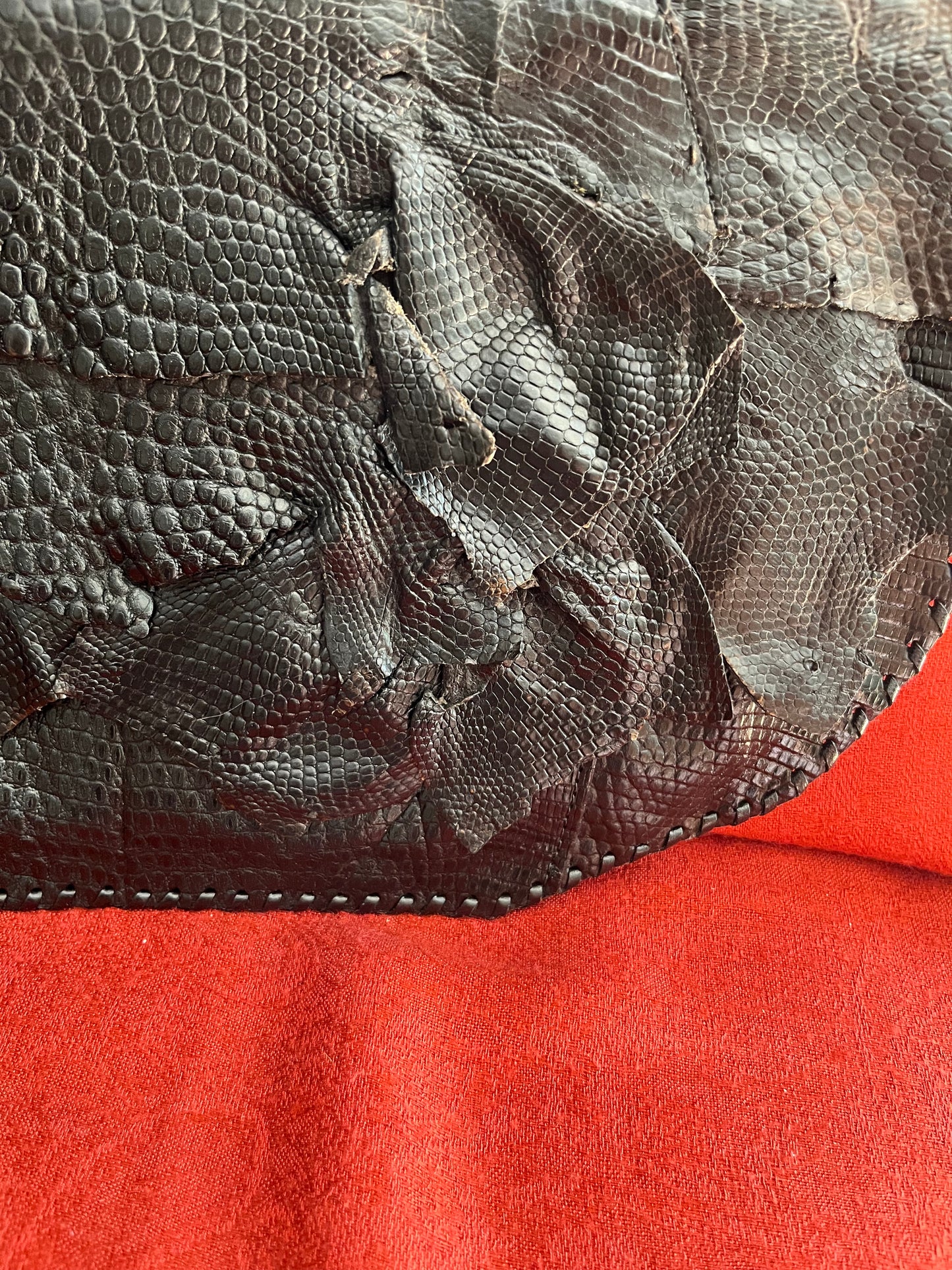 Vintage Ann Turk Lizard Leather Envelope Clutch
