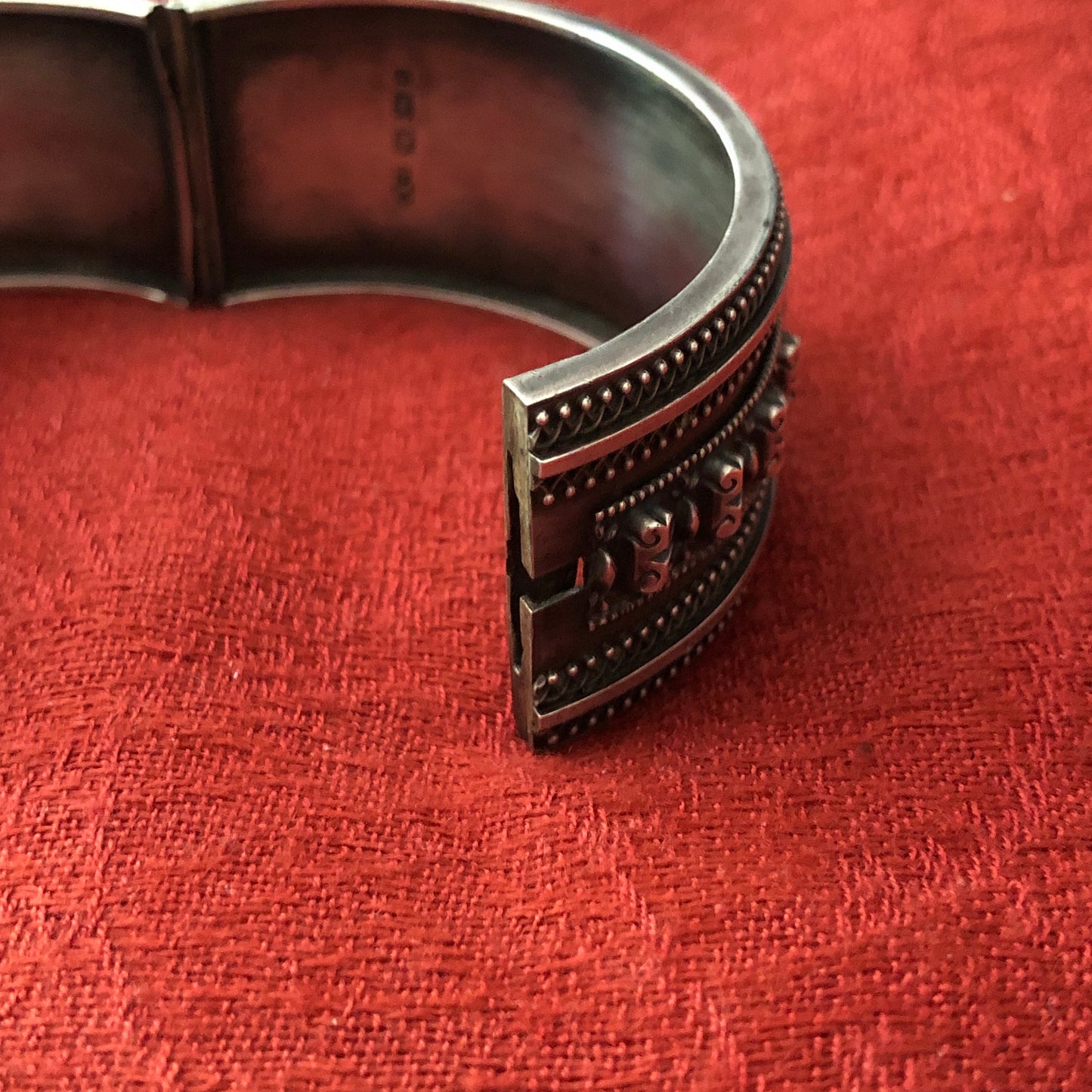 Vintage Sterling Hinged Bracelet
