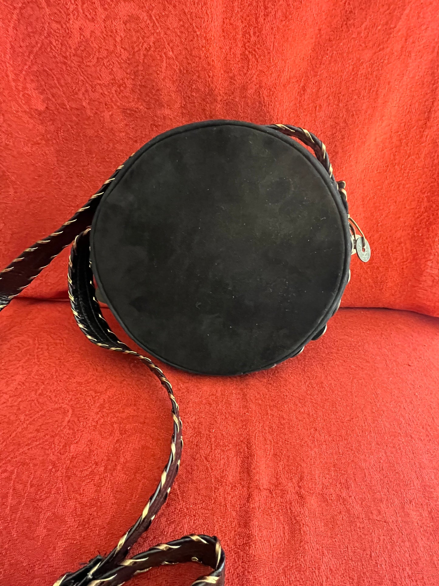 Vintage Round Suede Crossbody Bag by Donald J. Pliner