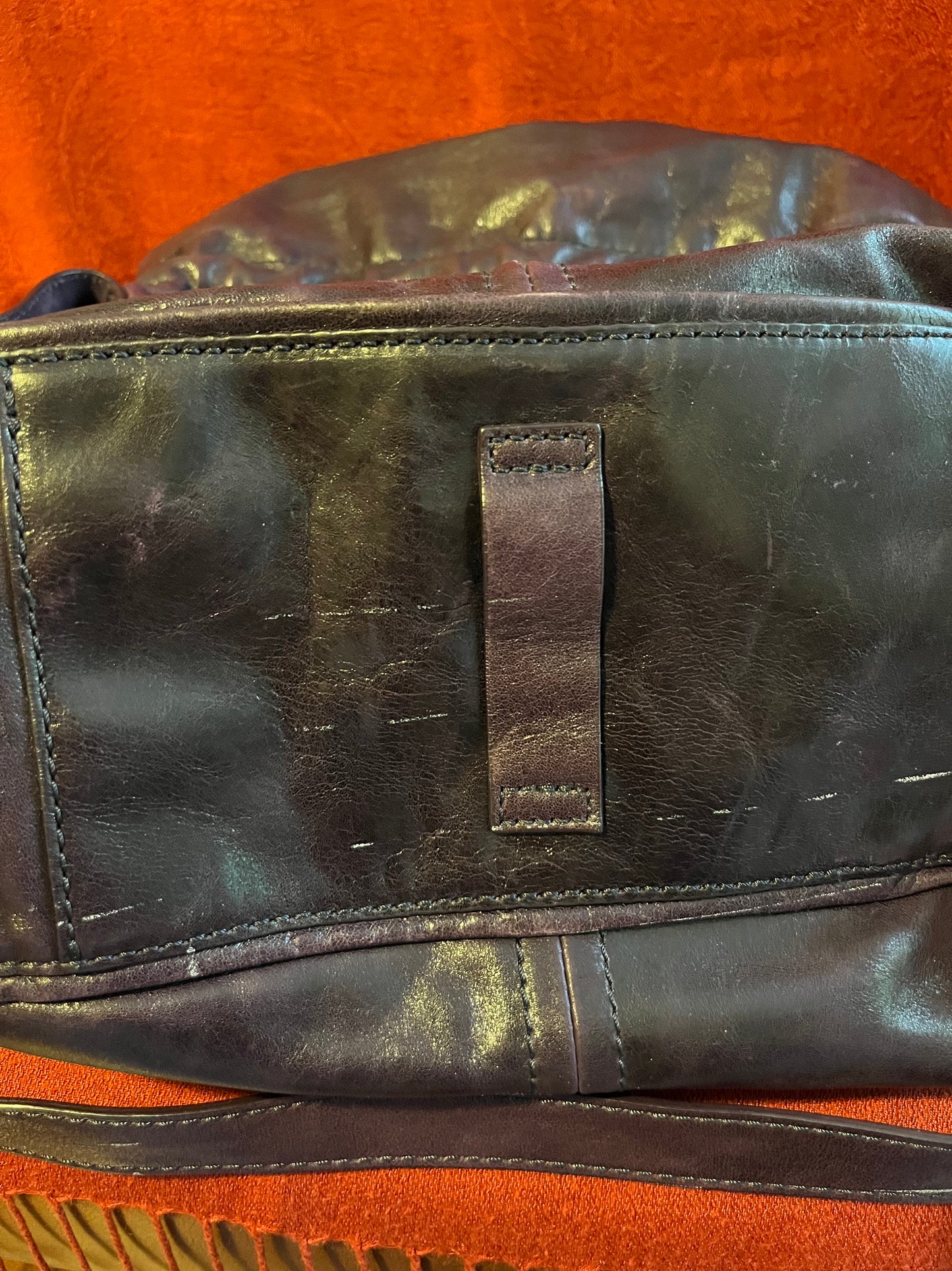 Dark Brown Leather Francesco Biasia Handbag