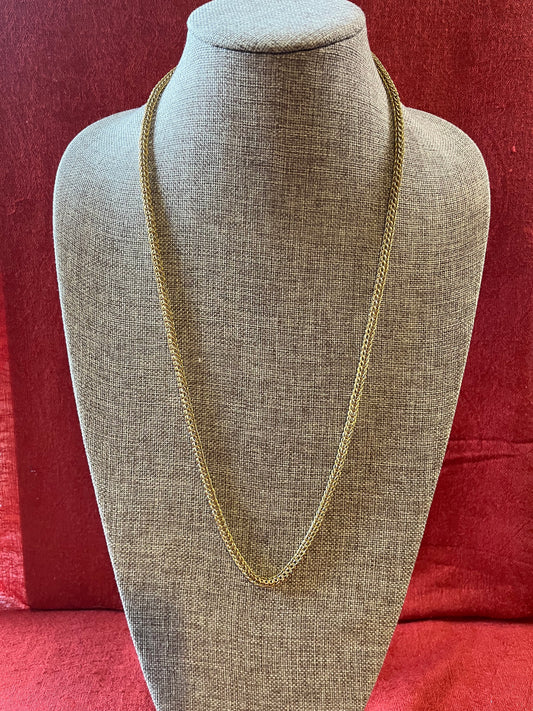 Vintage Givenchy Gold Tone Foxtail Style Necklace