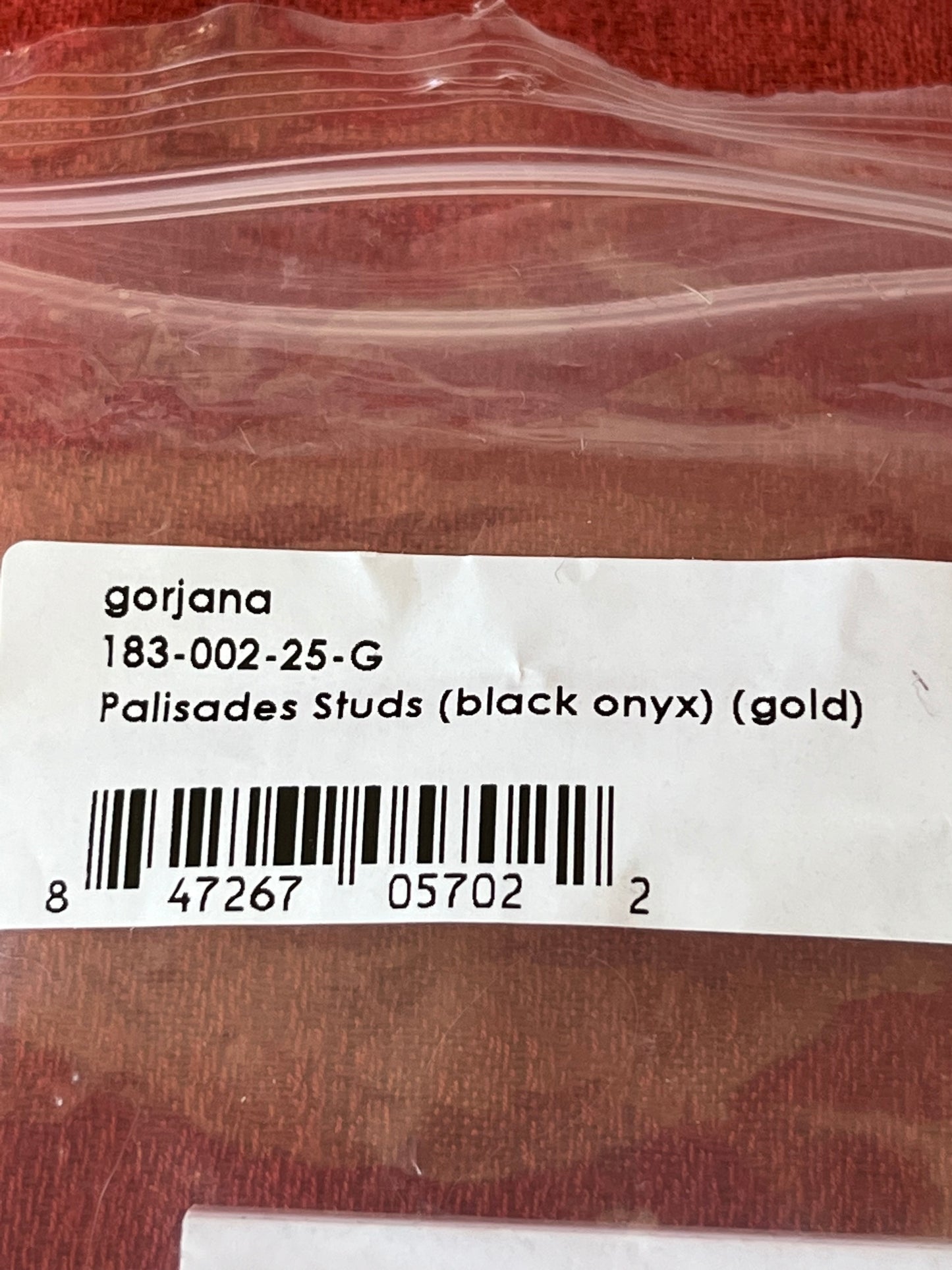 Gorjana Black Onyx and Gold (18k Plated) Palisades Stud Earrings-NIB