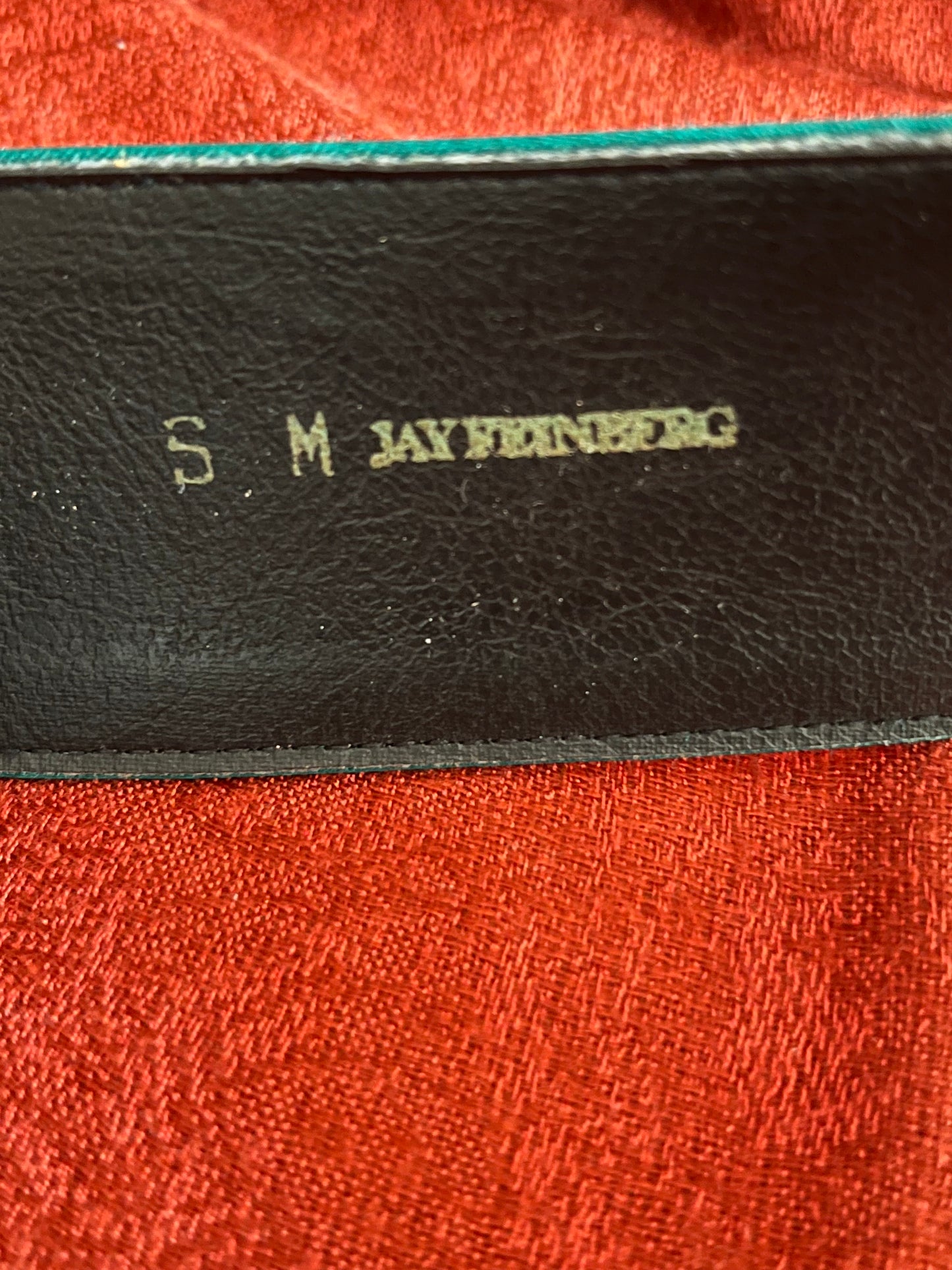 Vintage Jay Feinberg Silk and Rhinestone Buckle Statement Belt-S/M