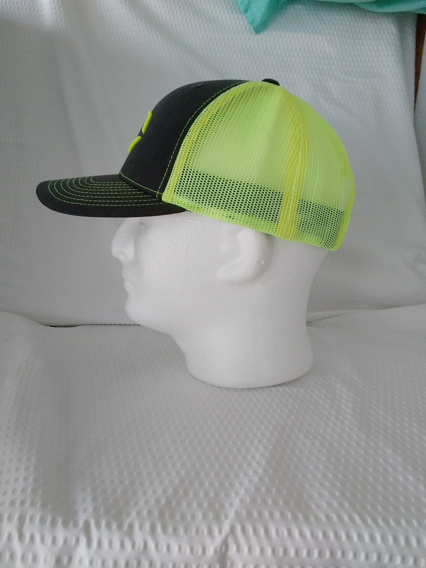 Lime Green and Black Ball Cap by Richardson