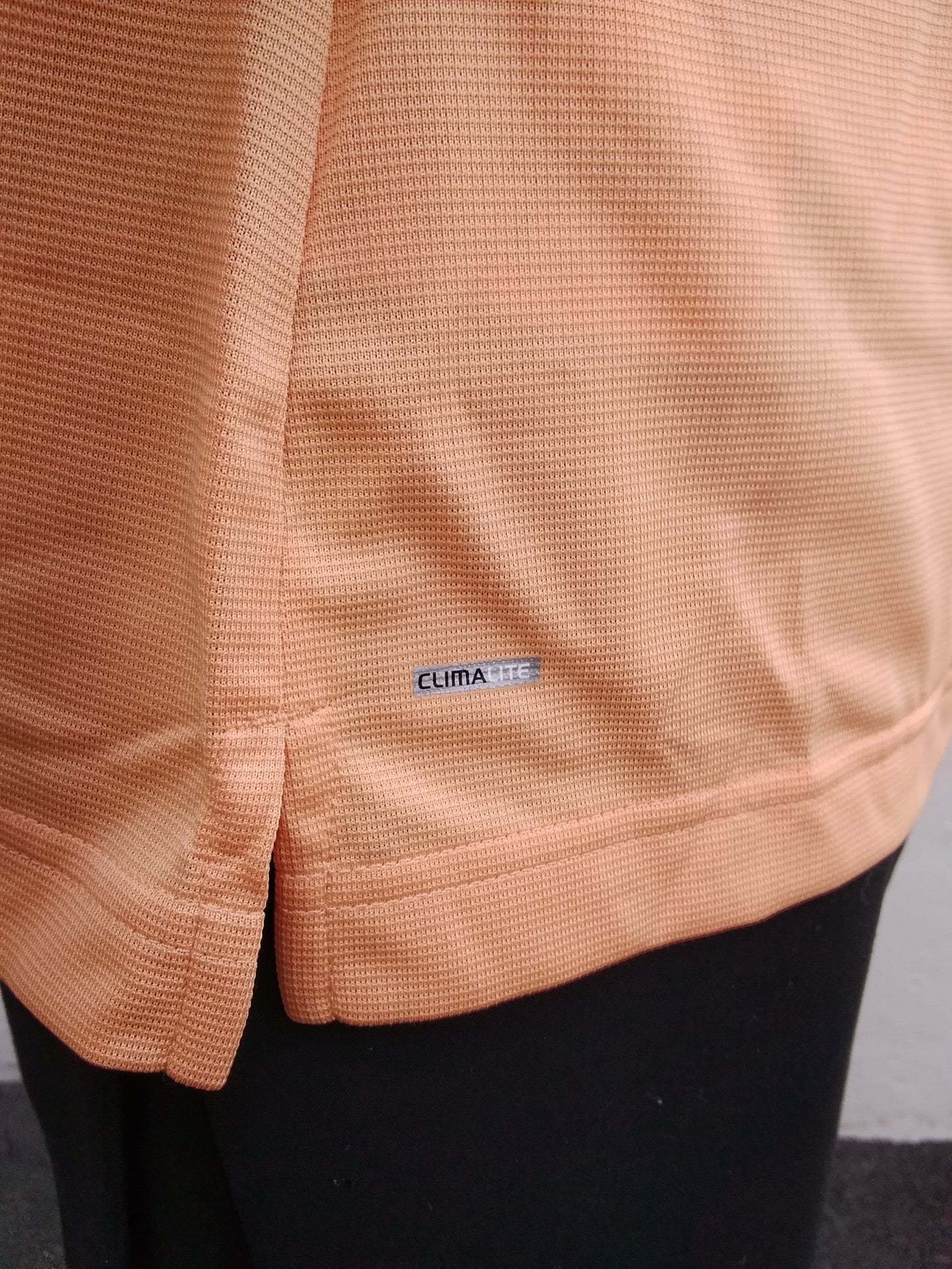 NWT - Adidas Golf peach Climalite Textured Solid Polo Shirt - S