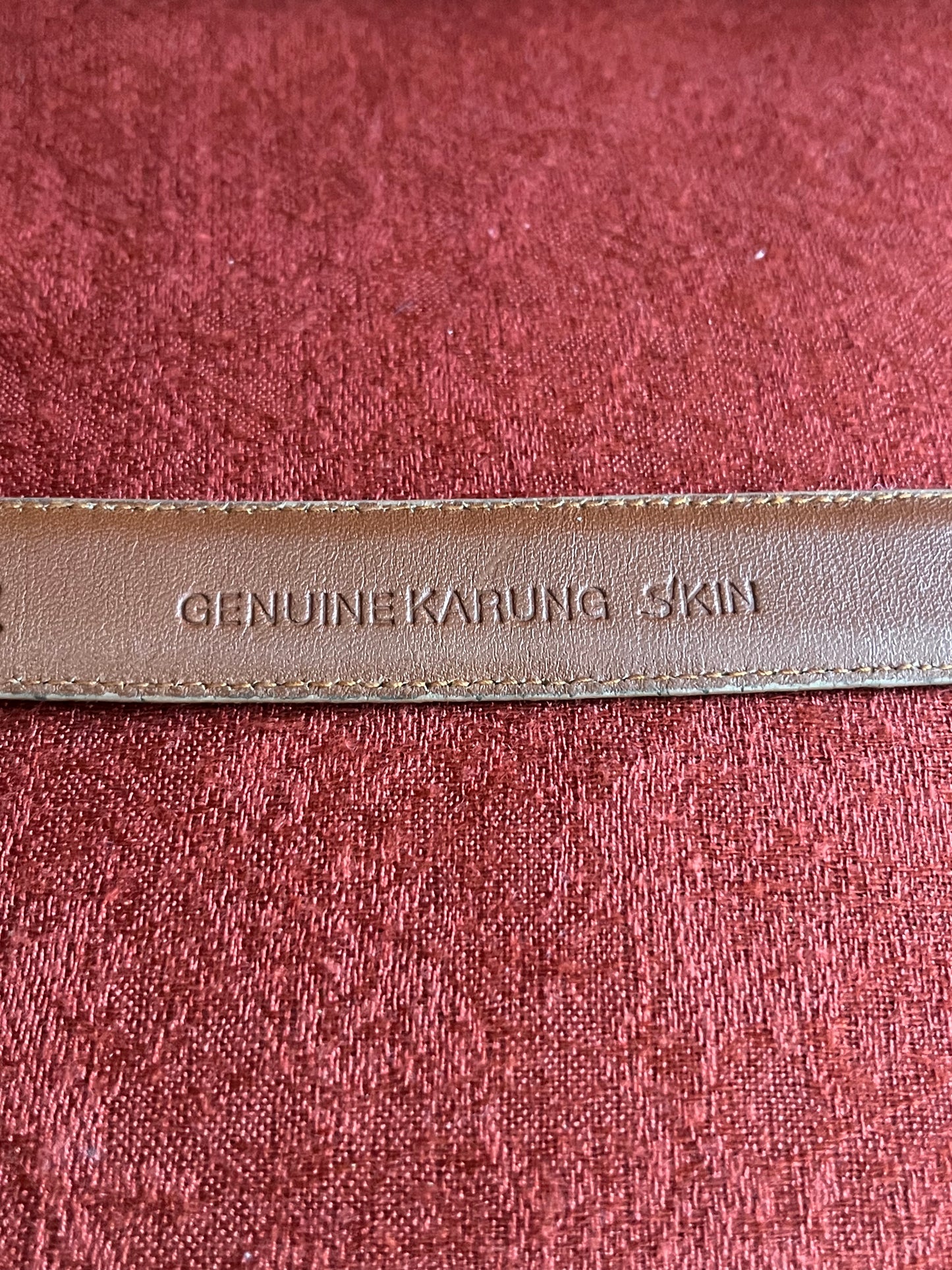 Vintage Ilana Goor Genuine Karung Skin Belt