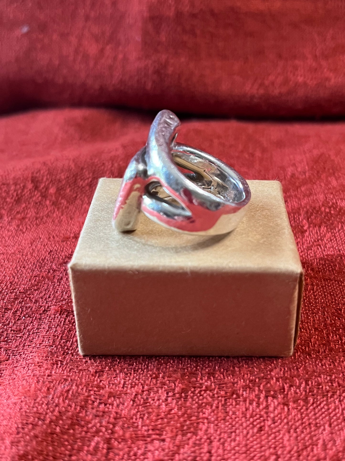 Sterling Silver Statement Ring-Made in Israel-Size 7
